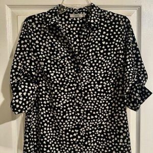 Dalia Button Up Heart Blouse